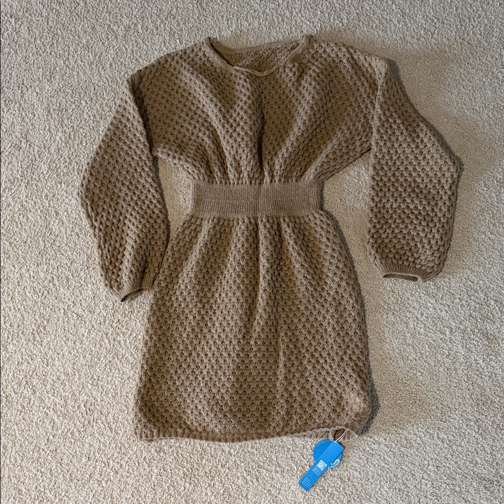 Cupshe Tan Knit Dress